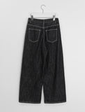 Chas Summer Black Denim Wide Pants