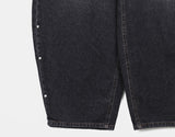 Benyl Stud Balloon Fit Washed Denim Long Pants