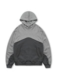 Wave Color Block Snap Hoodie