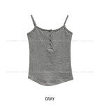 [U-BASIC] Rollin Button Round Sleeveless Top