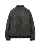 Pigment Washing Patch Leather Jacket