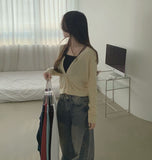 Sweet V-neck Knit Cardigan