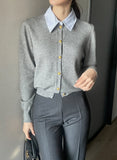 Ebon Shirt Layered Cardigan