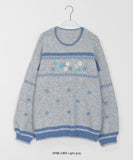 Teneki flower color matching over knit