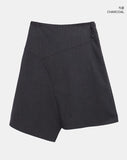 Annyu Unbalanced Button Midi Skirt