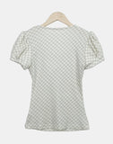 Cookin Check Ribbon Short Sleeve T-shirt