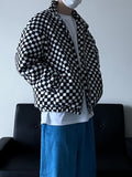 Checker Fleece Quilted Jumper