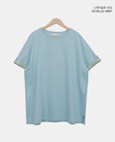 Harom Color Matching Roll-up Short Sleeve T-shirt