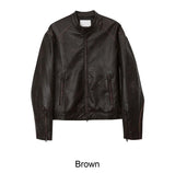 Fez Vintage Washing Leather Jacket