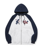 [2-WAY] Melody Patch Raglan Hood Zip-Up