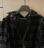 Mitchell Velvet See-Through Puff Blouse