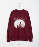 Yoniko Cat Printed Sweatshirt