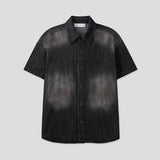 Summer Cool Oil Washed Western Denim Shirt