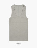 Pigment stitch ribbed sleeveless shirt