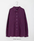 [unisex] Meuroi Over Check Shirt