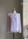 Moen frill lace blouse
