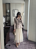 Pierre Double Tulle Lace Pleated Banding Skirt
