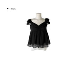 Sean V Shirring Frill Sleeveless Blouse