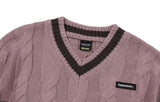 Cable Waffen V-Neck Knit