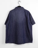 [MADE] Eka Summer Washing Snap Button Pocket Short-Sleeved Denim Shirt