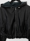 Leaguer Hooded Leather Jumper