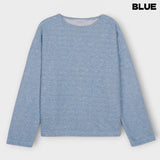 Prism boat neck knit long sleeve T-shirt