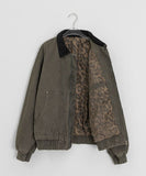 Lano Washing Color Matching Collar Work Jacket