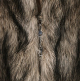 Chase Wolf Fur Hooded Zip-Up