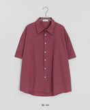 [unisex] Beamgero check over short-sleeved shirt