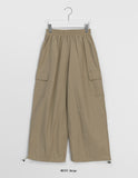 Boboki Banding String Nylon Wide Cargo Pants