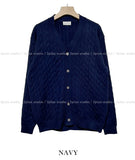 Louis cable V-neck cardigan