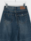 Podenki roll-up washing wide denim pants