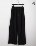 Shuve Pintuck Two-Way Pile Long Wide Jogger Pants