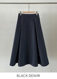 Fayle Denim Pleated Skirt