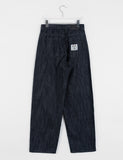 [unisex] Achico patch wide raw denim pants