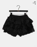 Ribu lace chiffon tiered skirt pants