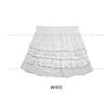 Bohemian lace frill tiered skirt