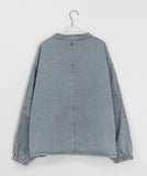 Hamase two-way denim biker field over jacket