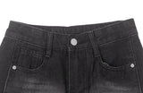 Posin Side Cut Vintage Washing Denim Pants