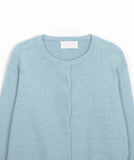 Linen round knit cardigan