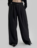 Belt pin tuck slacks