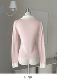 Wonsyunut Layered Collar Knit Cardigan