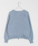 Orne Two-Way Crop Knit Zip-Up