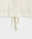 Minbomi Punching Lace Hood Short Sleeve Blouse