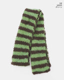 Siul Vintage Angora Striped Scarf Muffler