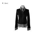 Risha Check Collar Knit Shirt Rib Cardigan