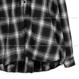 (UNISEX) Kitchie Hood Balloon Checkered Shirt