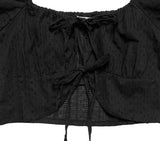 Taru Ribbon Lace Crop Blouse