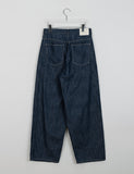 Seika raw denim balloon parachute wide pants