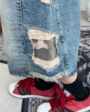 Shirato Camo Bermuda Denim Pants